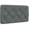 Image de Coussin De Tête De Lit Gris Foncé 90 Cm Tissu Vidaxl