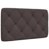 Image de vidaXL Coussin de tête de lit marron foncé 90 cm tissu 4019201