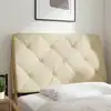 Image de Coussin De Tête De Lit Crème 90 Cm Tissu Vidaxl