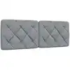 Image de Coussin De Tête De Lit Gris Clair 120 Cm Tissu Vidaxl