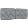 Image de vidaXL Coussin de tête de lit gris clair 120 cm tissu 4019212