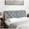 Image de Vidaxl coussin de tête de lit gris clair 120 cm tissu