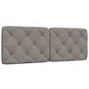 Image de vidaXL Coussin de tête de lit taupe 120 cm tissu 4019216