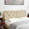 Image de Coussin De Tête De Lit Crème 140 Cm Tissu Vidaxl