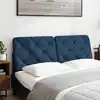Image de Coussin De Tête De Lit Bleu 140 Cm Tissu Vidaxl