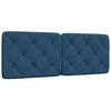 Image de vidaXL Coussin de tête de lit bleu 140 cm tissu 4019225