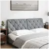 Image de Vidaxl coussin de tête de lit gris clair 160 cm tissu