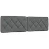 Image de Coussin De Tête De Lit Gris Foncé 180 Cm Tissu Vidaxl
