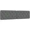 Image de Coussin De Tête De Lit Gris Foncé 200 Cm Tissu Vidaxl