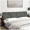 Image de Vidaxl coussin de tête de lit gris foncé 200 cm tissu