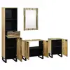 Image de Vidaxl ensemble de mobilier de salle de bain avec tiroir 4 pcs marron