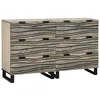 Image de Buffet en bois de mangue massif - vidaXL - Blanc - 60x335x75 cm - 6 tiroirs - Rangement compact - Rustique - Durable