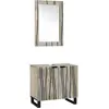 Image de Ensemble D'armoire De Salle De Bain 2 Pièces Blanc Vidaxl