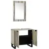 Image de Vidaxl ensemble d'armoire de salle de bain 2 pc blanc 62 x 33 x 58 cm