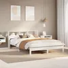 Image de vidaXL Cadre de lit sans matelas blanc 160x200 cm bois de pin massif sommier cadre de lit double cadre de lit en bois 3309732