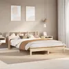 Image de vidaXL Cadre de lit sans matelas 135x190 cm bois de pin massif sommier cadre de lit double cadre de lit en bois massif 3309743
