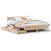 Image de Vidaxl cadre de lit sans matelas 140x190 cm bois de pin massif