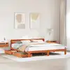 Image de Cadre De Lit Sans Matelas Cire Marron 180x200cm Bois Pin Massif Vidaxl