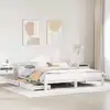 Image de Cadre De Lit Sans Matelas Blanc 200x200 Cm Bois Massif De Pin Vidaxl
