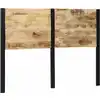 Image de Tête De Lit 140 Cm Bois Massif Manguier Et Fer Vidaxl