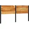 Image de Tête De Lit 200 Cm Bois Massif D'acacia Et Fer Vidaxl