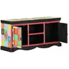Image de Meuble Tv Multicolore 100 X 35 X 50 Cm Bois De Mangue Massif Vidaxl