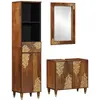 Image de Ensemble De Meubles De Salle De Bain 3 Pcs Marron Miel Vidaxl