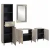 Image de Vidaxl ensemble de meubles de salle de bain avec tiroir 4 pcs gris