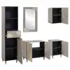 Image de Vidaxl ensemble de meubles de salle de bain avec tiroir 5 pcs gris