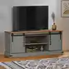 Image de Meuble Tv Halden 2 Portes Coulissantes Gris 150x40x60 Cm Vidaxl
