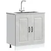 Image de vidaXL Meuble bas pour évier Kalmar gris béton bois ingénierie 853451