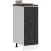 Image de Armoire De Cuisine Kalmar Noir Bois D'ingénierie Vidaxl