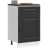 Image de Armoire De Cuisine Kalmar Noir Bois D'ingénierie Vidaxl