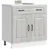 Image de Armoire De Cuisine Kalmar Sonoma Gris Bois D'ingénierie Vidaxl