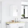 Image de Armoire Murale De Cuisine Kalmar Blanc Brillant Bois Ingénierie Vidaxl