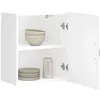Image de vidaXL Armoire murale de cuisine Kalmar blanc bois dingénierie meuble mural de cuisine armoire pour mur de cuisine 853557
