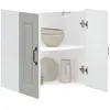 Image de vidaXL Armoire murale de cuisine Kalmar blanc bois dingénierie 853577