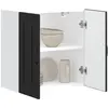 Image de Armoire Murale De Cuisine Kalmar Noir Bois D'ingénierie Vidaxl