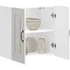 Image de vidaXL Armoire murale de cuisine Kalmar blanc brillant bois ingénierie 853579