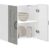 Image de vidaXL Armoire murale de cuisine Kalmar gris béton bois dingénierie 853581