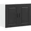 Image de Armoire Murale De Cuisine Kalmar Noir Bois D'ingénierie Vidaxl