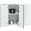 Image de vidaXL Armoire murale dangle de cuisine Kalmar noir bois dingénierie 853618