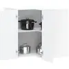 Image de Armoire Murale D'angle De Cuisine Kalmar Blanc Brillant Vidaxl
