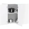 Image de vidaXL Armoire murale dangle de cuisine Kalmar blanc brillant 853619