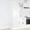 Image de Armoire De Cuisine Kalmar Blanc Brillant Bois D'ingénierie Vidaxl
