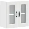 Image de Vidaxl armoire murale de cuisine avec porte en verre kalmar blanc