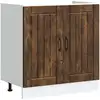 Image de Meuble De Base De Lavabo Lucca Chêne Fumé Bois D'ingénierie Vidaxl
