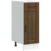Image de vidaXL Armoire de cuisine Lucca chêne marron bois ingénierie meuble dévier meuble de cuisine avec tiroir meuble de 853704
