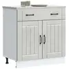 Image de Armoire De Cuisine Lucca Gris Béton Bois Ingénierie Vidaxl
