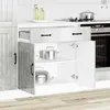 Image de vidaXL Armoire de cuisine Lucca gris béton bois ingénierie meuble dévier meuble de cuisine avec tiroir meuble de cuisine 853741